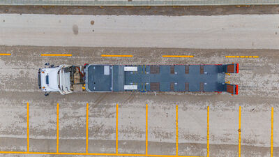 4 Axle double extended one steering axle total 25 m length